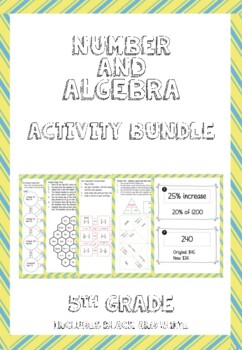 Preview of Number and Algebra Activity Bundle for 5th Grade