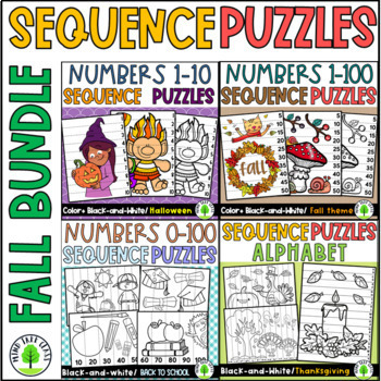 Preview of Number and Alphabet Sequence Puzzle - Puzzle Strip Fall BUNDLE