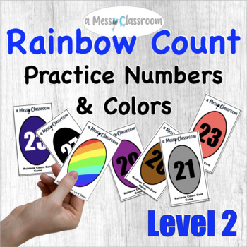 Preview of Number and Color Game: Rainbow Count Card Game for Preschoolers Level 2