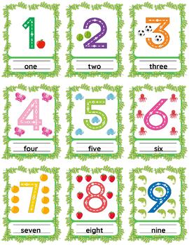 Preview of Numbers and Counting Flash Cards 1 -50, Math Flashcards