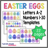 Number and Letter Easter Eggs