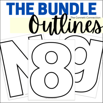 Preview of Number and Letter Outlines Bundle for Alphabet Crafts and Bulletin Boards