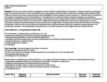 Preview of Number and Multiplication Grade 3