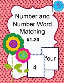 Number and Number Word Matching Game. Numbers Review.