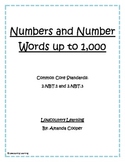 Number and Number Words - Place Value Forms - 2.NBT.1 &2.NBT.3