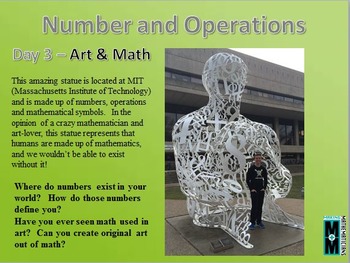 Preview of Number and Operations Daily Math Slides