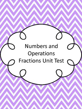 Preview of Fourth Grade Number and Operations Fractions Assessment (Common Core Aligned)