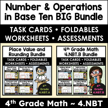 Preview of Number and Operations in Base Ten | 4th Grade Math | 4.NBT Big BUNDLE