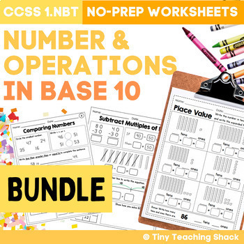 Preview of Number and Operations in Base Ten Bundle, Place Value, Compare Numbers, Add Etc.