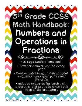 Preview of Number and Operations in Fractions Handbook Grade 5 CCSS