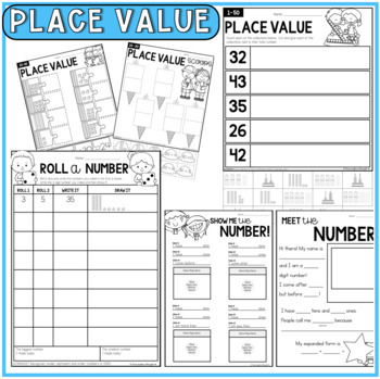 number and place value worksheet mega pack by lauren fairclough tpt