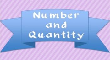 Preview of Number and Quantity CCSS checklist (quarters)