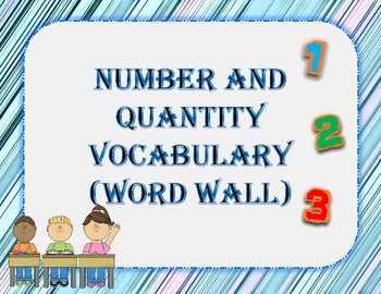 Preview of Number and Quantity Word Wall