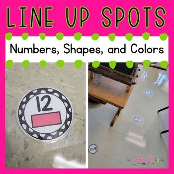 Preview of Line Up Spots | Number, Color, and Shape Floor Dots for Lining Up