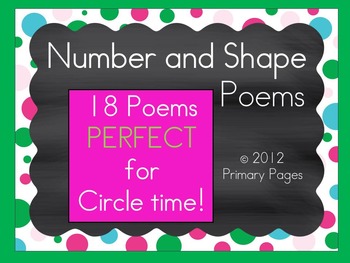 Preview of Number and Shape Poems