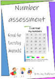 Kindergarten Number assessment freebie