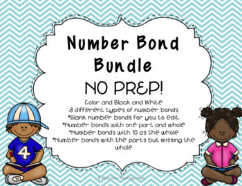 Preview of Number bond bundle EDITABLE