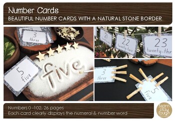 Preview of Number cards - Natural Stone