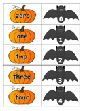 Number cards - pumpkins and bats 0-10