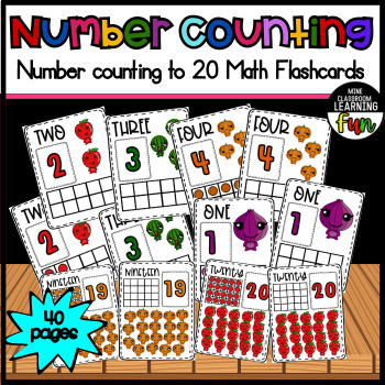 Preview of Number counting  to 20 | Math Flashcards
