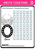Number dotted line drawing worksheets for elementary schoo