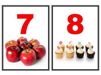 number flashcard 1 30 with real pictures of objects by all about pre k