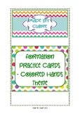 Number formation cards - Colored hands theme