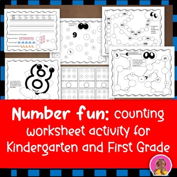 Preview of Number fun: counting worksheet activity for kindergarten and first grade