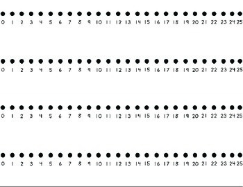 number line 0 to 25 4 on a page by helping teachers teach tpt