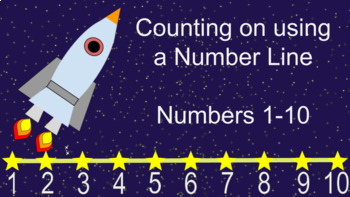 Preview of Number line 1-10 space theme counting on Large File- use for differentiation 