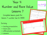 Number line to 10000 lesson pack (Year 4 Number and Place Value)