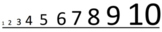 Number line with visual display of number getting 'bigger'