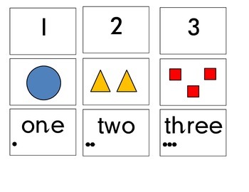 Preview of Number matching cards with picture, number and numeral 1-10