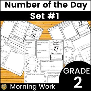 Preview of Morning Work Grade 2 Number Sense - Number of Day - Set #1 Early Bird