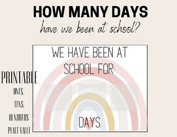 Preview of Number of Days in School tracker / Morning Meeting