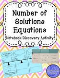 Number of Solutions Equations Notebook Discovery Activity