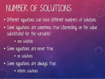 Preview of Number of Solutions PowerPoint Presentation