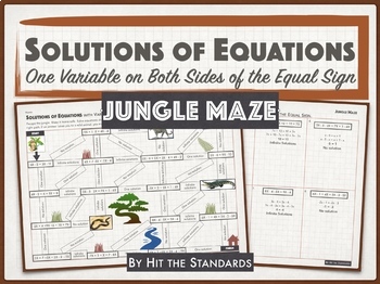 Preview of Number of Solutions of Equations w/ Variables on Both Sides = JUNGLE MAZE!