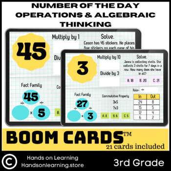 Preview of Number of The Day Multiplication and Division Boom Cards