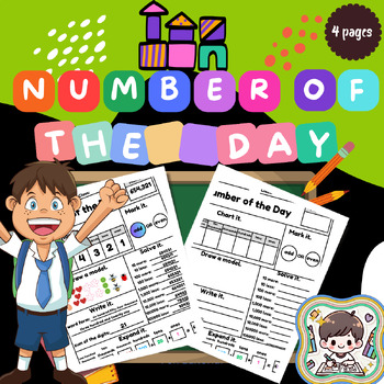 Preview of Number of The Day Worksheet 5-6 Digits Template with your Students.