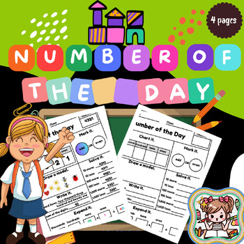 Preview of Number of The Day Worksheet 3-4 Digits Template with your Students