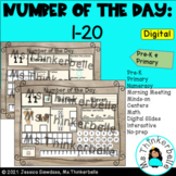 Number of the Day 1-20 Pre-K Kindergarten Primary Digital 