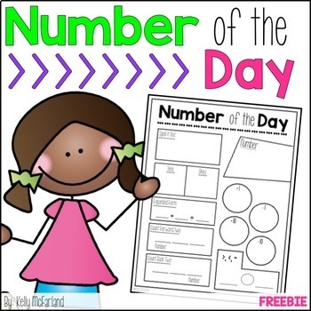 Number of the Day Freebie by Kelly McFarland from Engaging Littles