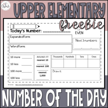 Preview of Upper Elementary Number of the Day