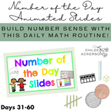 Number of the Day Animated Slides Set 2 Days 31-60 Math Ta