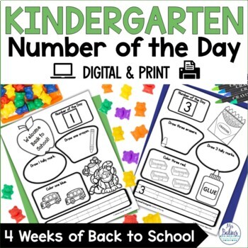 Preview of Kindergarten Math Activities | Number Sense | Number of the Day BTS