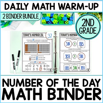 Preview of 2nd Grade Math Warm-Ups - Number of the Day Morning Work Binder BUNDLE