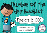 Number of the Day Booklet - Numbers to 1000