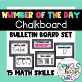 Number of the Day Bulletin Board Set - Chalkboard