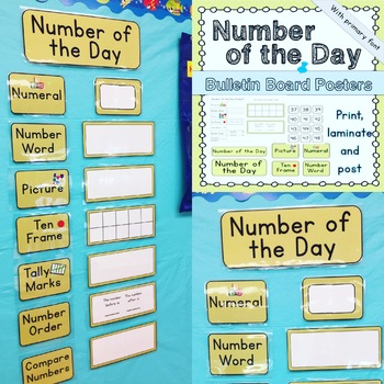 Preview of Interactive Number of the Day Circle Time Poster - Represent Numbers